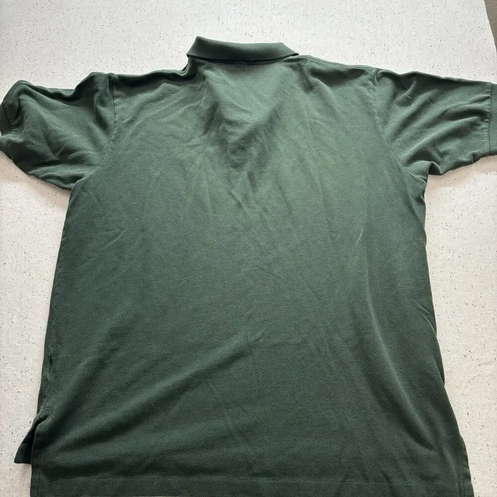 Vintage Polo Ralph Lauren Shirt Mens XL Green Pique Cotton Red Pony 90s Y2K